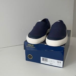 NWT Men’s Polo Navy Canvas Sneaker